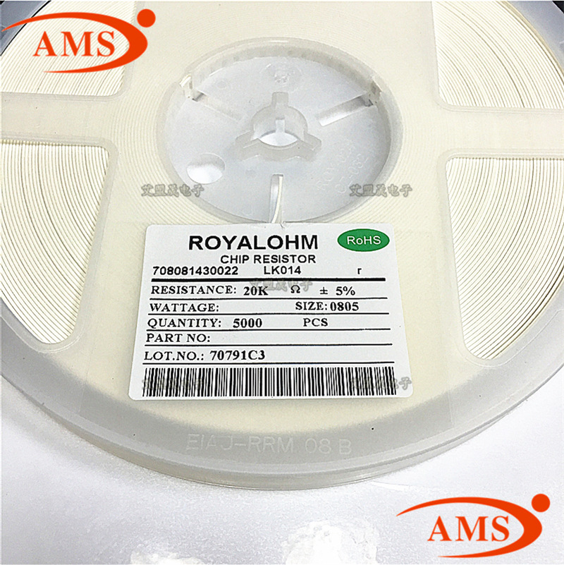 0805 ±5%  阻值20K J档 UniOhm/厚声电阻 原装正品 全新现货
