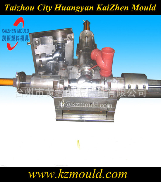 浙江模具厂供应各种PVC管件模具 消音螺旋顺水三通管件模具