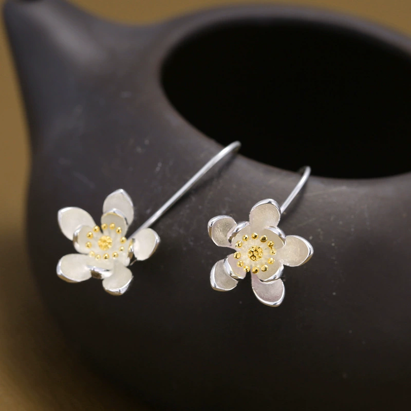 Сережки, handmade аксессуар, Таиланд, цветочные, оптовые
