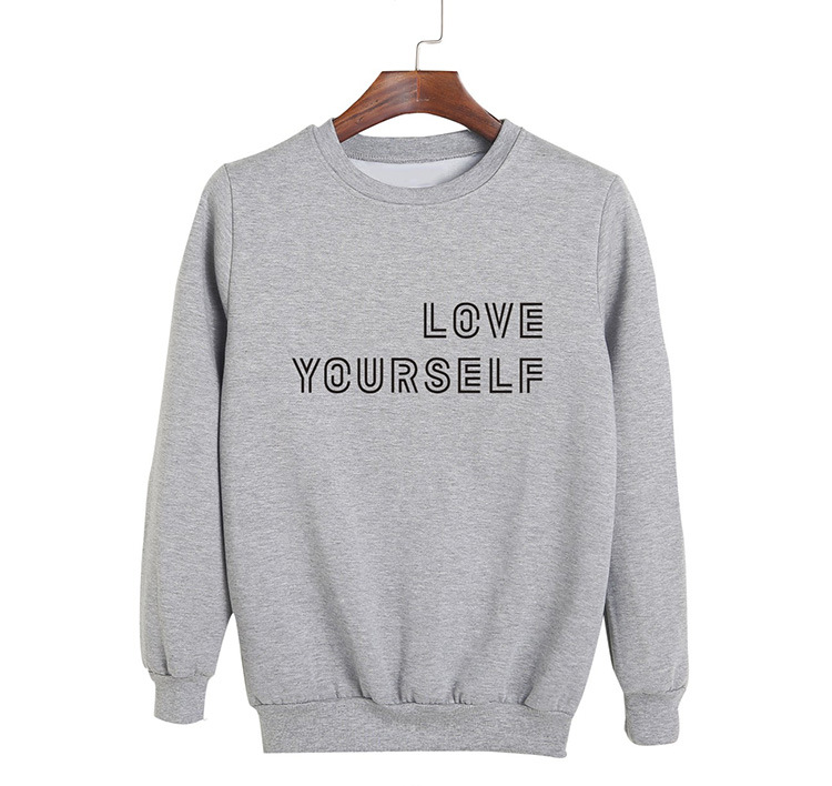 Love Yourself Printed Sweatshirt