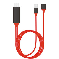 Android phone Type-C/Micro/Lightning to HDMI three-in-one high-definition mirror cable