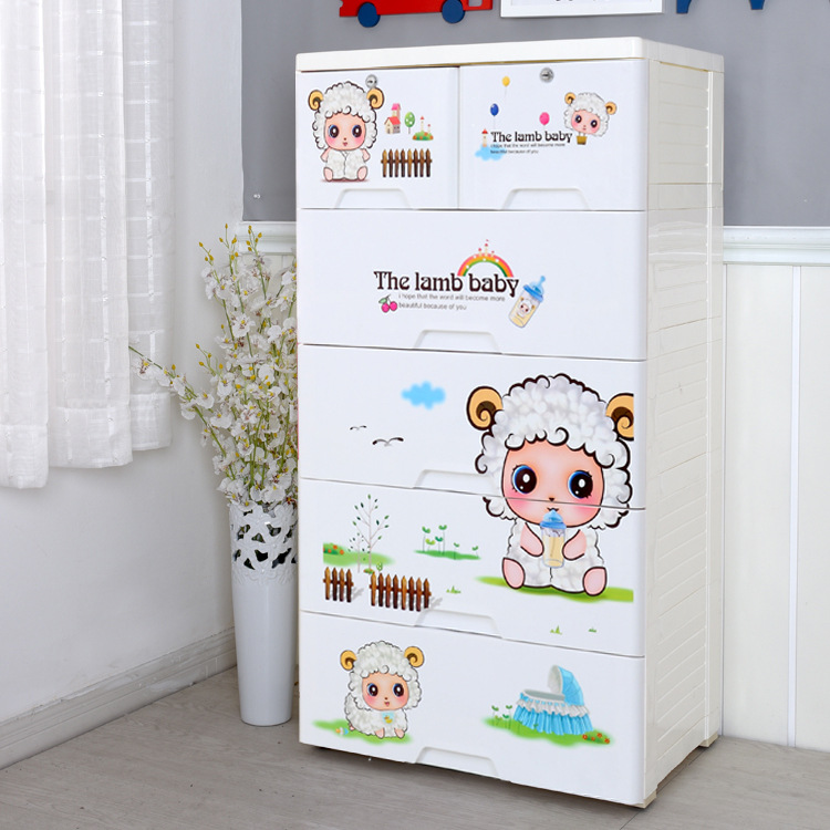 [Storage family]Selling selected baby Cartoon Storage cabinet Plastic simple and easy Lockers Manufactor Drawer