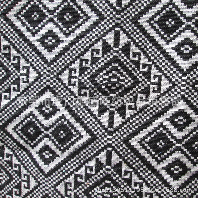 涤棉提花布色织布提花方格民族风布料民族风色织鞋材手袋箱包面料