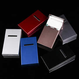 来福烟盒女士加长细烟磁性翻盖铝制金属烟盒20支可放整包装 批发