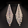 Fashionable earrings, long accessory, European style, wholesale