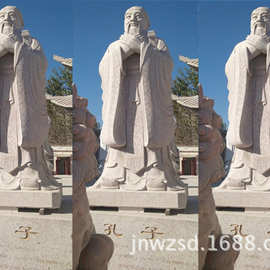 人物汉白玉石雕石雕厂家 校园汉白玉人像多少钱 景观石人雕塑图片