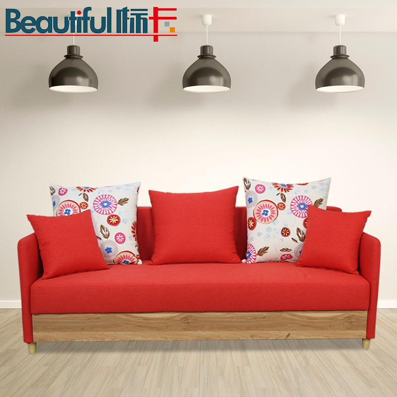 厂家直供北欧沙发床 可折叠客厅布艺多功能两用小户型简约沙发床|ms
