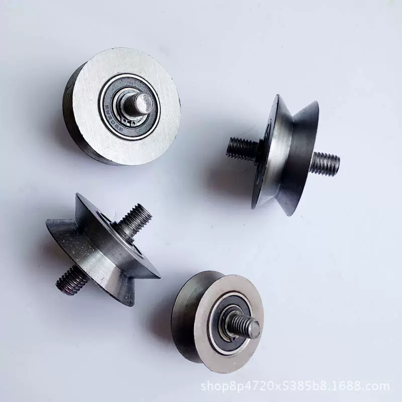 优质圆钢锻造角铁滑轮  三角铁槽轮 电动道轨轮子轨道轮