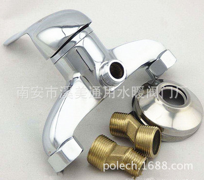 锌合金浴缸冷热混水阀铜太子暗装淋浴器两联入墙式暗装混水龙头|ru