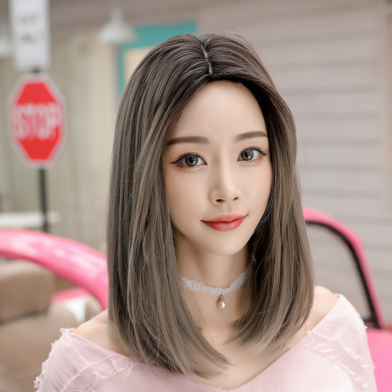义乌厂家批发新款韩国假发中分长直发时尚逼真头套假发女长直发