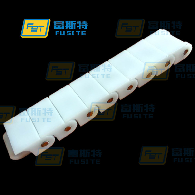POM塑料输送链板 RS60P白色塑胶平顶链 柔性链板CHEEC60同款链条