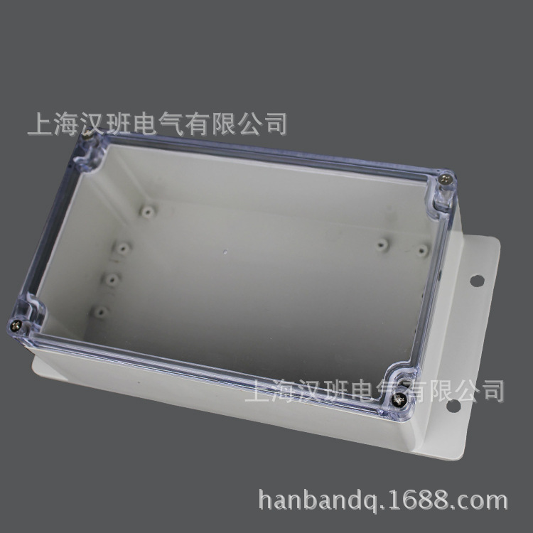 透明盖接线盒200*120*75 仪器仪表盒 带固定耳安装接线盒 分线盒