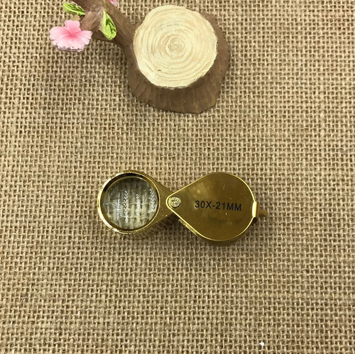 Jinghui Factory Direct Sales 30x21 Jewelry Appraisal Magnifying Glass Silver Dollar Jade Calligraphy and Painting Printing Supplies Titanium Gold Plating