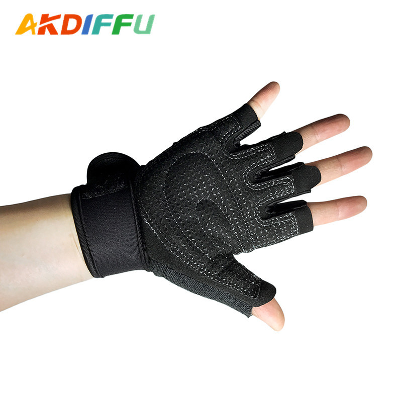 Camuflaje fitness medio dedo guantes de silicona guantes antideslizantes deportes equipo de protección de la palma puede ser según sea necesario