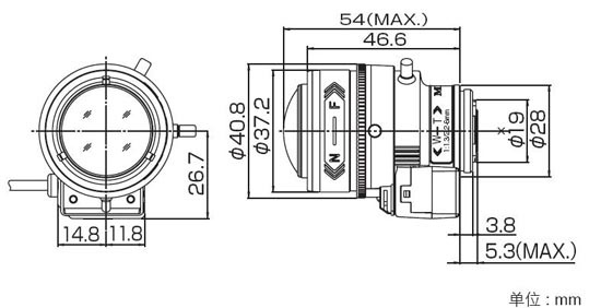 富士能FUJINON   手动变焦镜头YV2.7x2.2SA-SA2L
