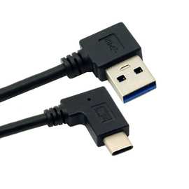 U3-349-RI 90度右弯头USB 3.0公对3.1 Type C弯头数据线正反插电