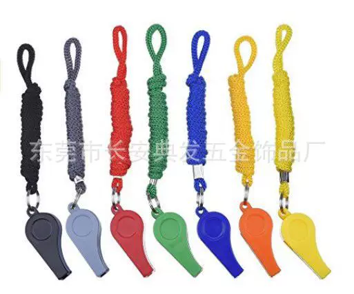 In stock supply colorful plastic whistle children's toy whistle cheer whistle
