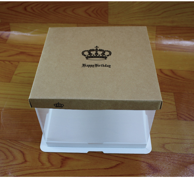 蛋糕盒牛皮纸透明蛋糕盒礼品盒定制LOGO!PET蛋糕盒定做 批发|ms