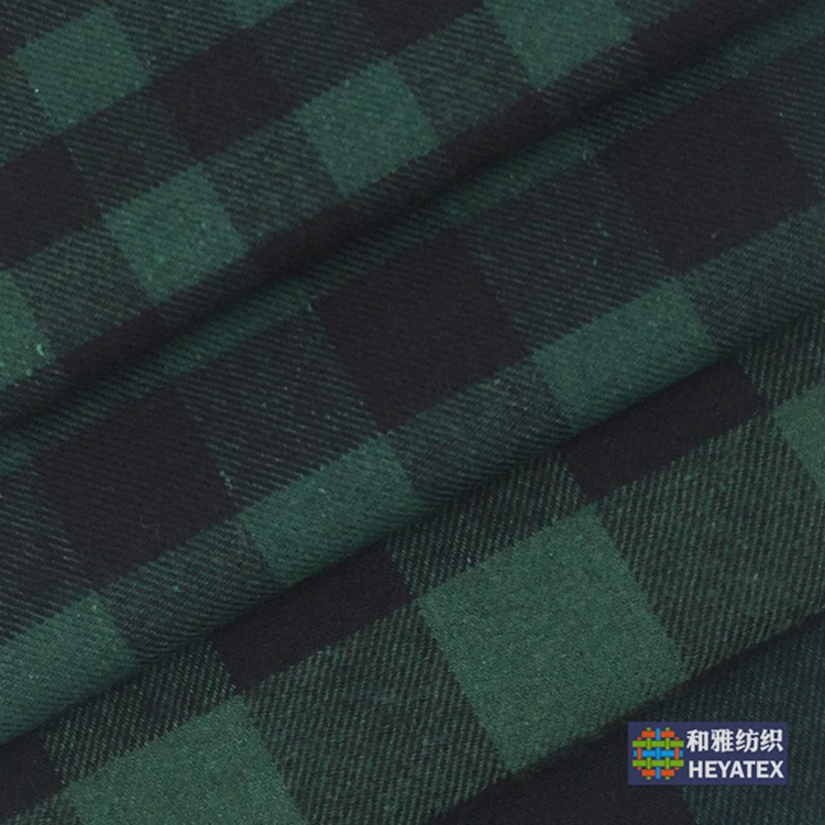 21支斜纹磨毛朝阳格 灰黑大格子布多种格宽秋冬衬衫抱枕面料现货