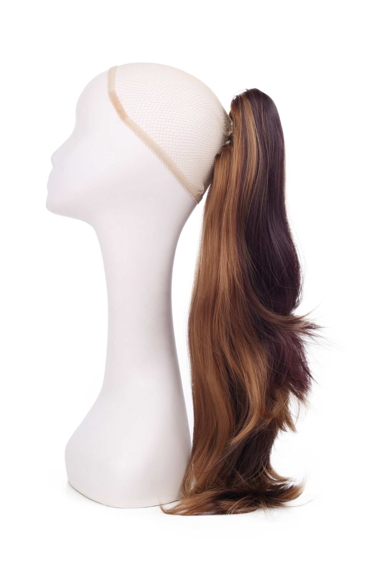 H021 púrpura amarillo cola de caballo europea y americana moda damas