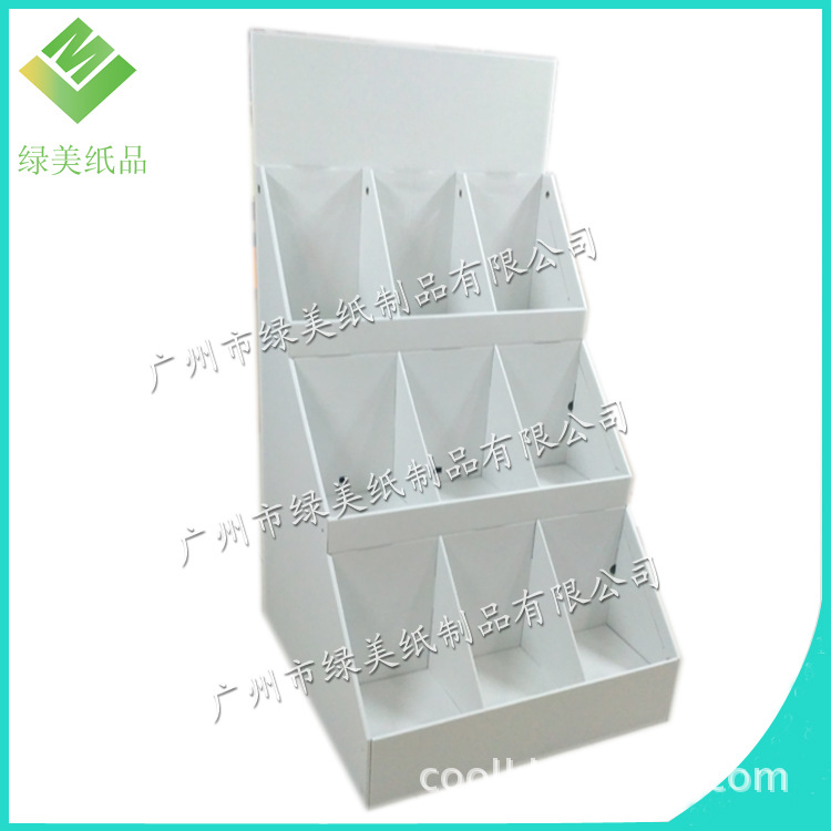 简易安装可折叠纸货架 纸展示陈列架 衣服纸展示架