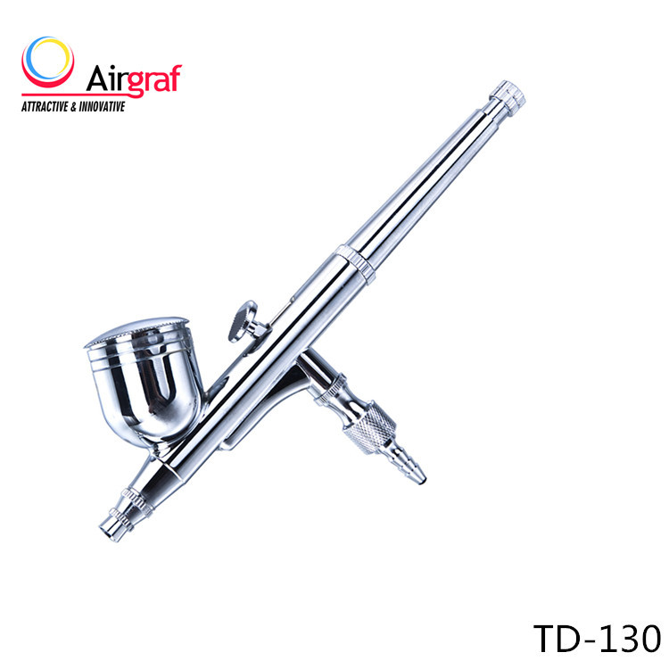 供应0.3mm口径7cc上壶设计双动外调喷笔 TD-130