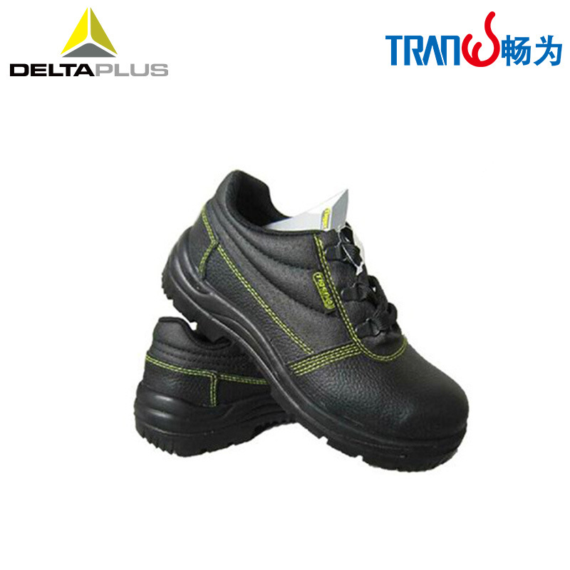 代尔塔 301508 TIGER 系列经济款钢包头防砸安全鞋绿色线耐磨耐油