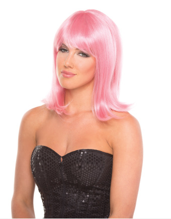 Venta caliente de alta calidad estilo europeo y americano corto pelo liso peluca fiesta maquillaje vacaciones casco estrella mismo estilo