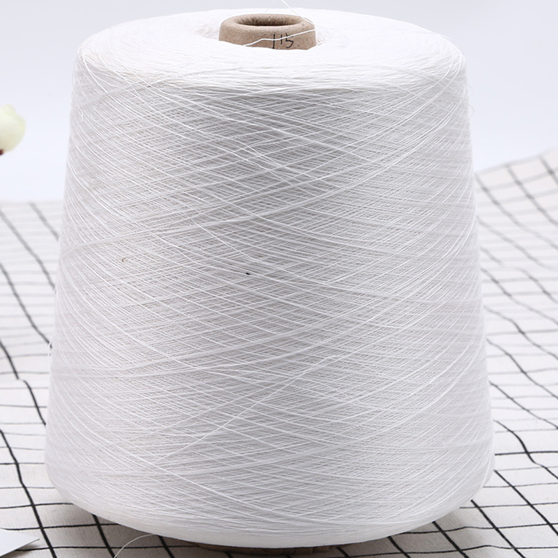 跨境厂家供应棉纺纱80支2股棉纱漂白双股丝光烧毛本白纱精梳棉纱