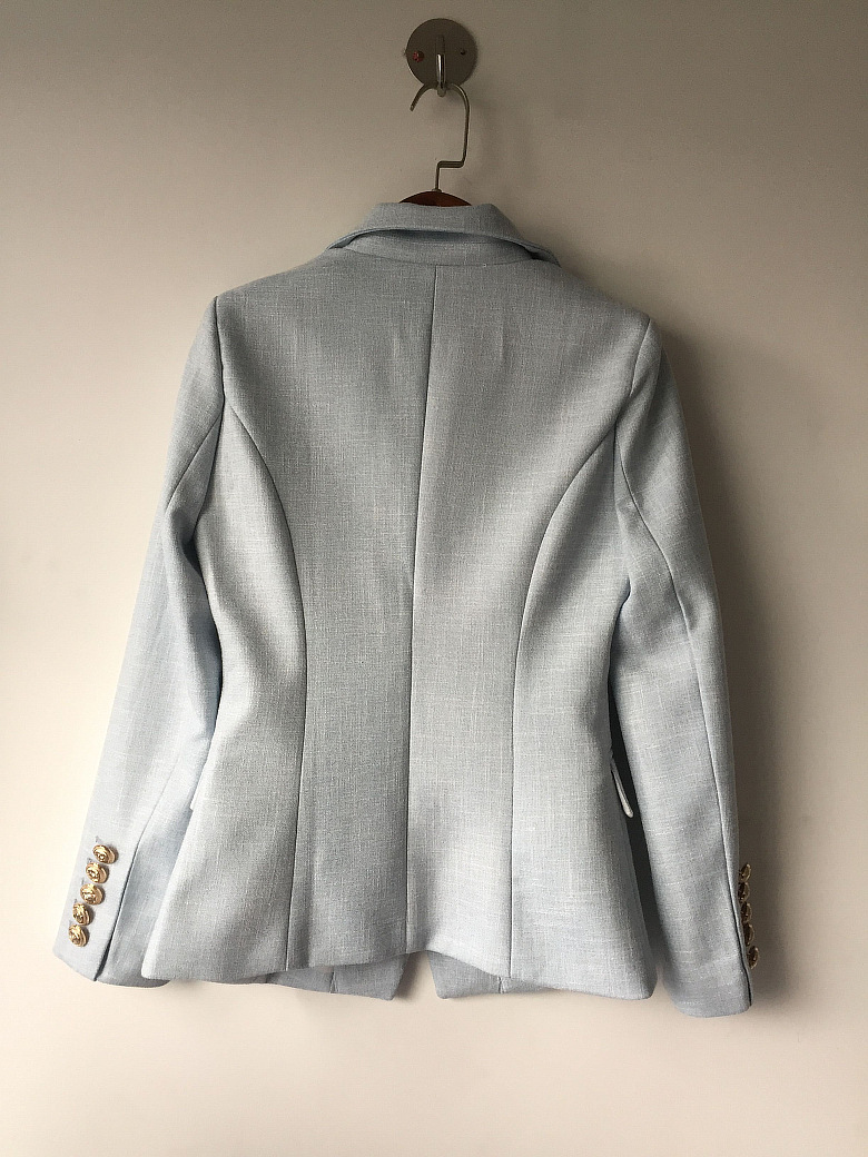 Женский двубортный пиджак с длинным рукавом дизайнерский металлическими undefined
