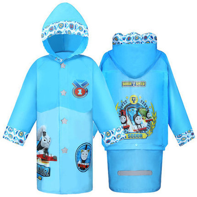 Thomas Children raincoat men and women schoolbag thickening waterproof Raincoat baby Poncho student Cartoon Raincoat
