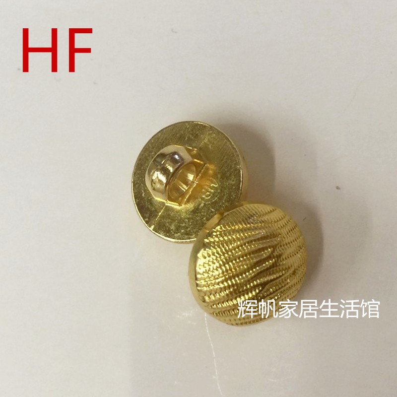 供应ABS塑料电镀金色半圆蘑菇皱皮纽扣 衬衫童装羊毛衫扣子现货