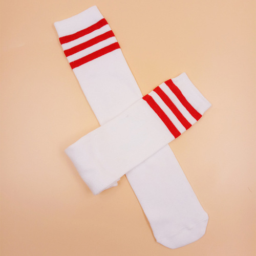 Campus style girls three-stripe mid-calf socks primary school uniform mid-calf socks performance chorus striped children's socks