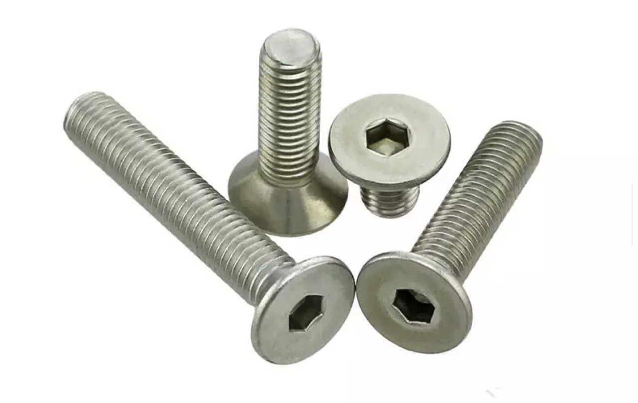 m6系列 304不锈钢内六角沉头机牙螺钉 平头内六角沉头机牙紧固件