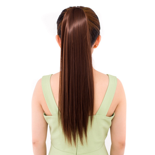 Wig Straight Hair Half-Updo Silky Hair Wig Half-Updo Braided Wig for Women Braided Half-Updo Medium and Short Half-Updo Braids