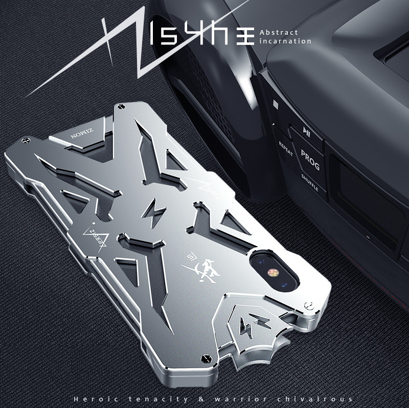 SIMON THOR Aviation Aluminum Alloy Shockproof Armor Metal Case Cover for Apple iPhone X