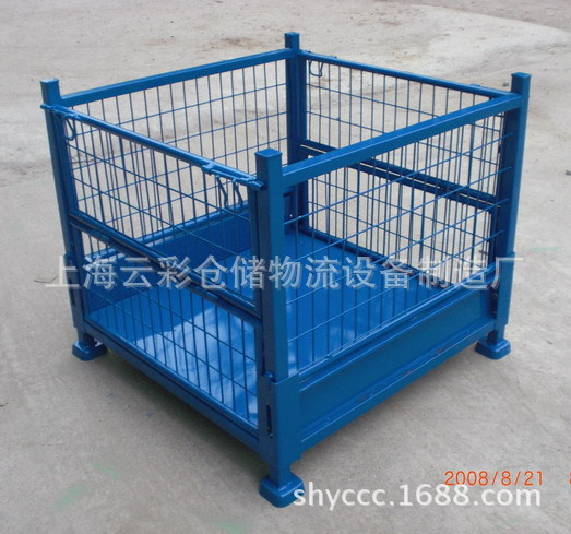 汽车零部件周转料架网格箱堆叠筐料架网笼瓶胚笼金属网箱