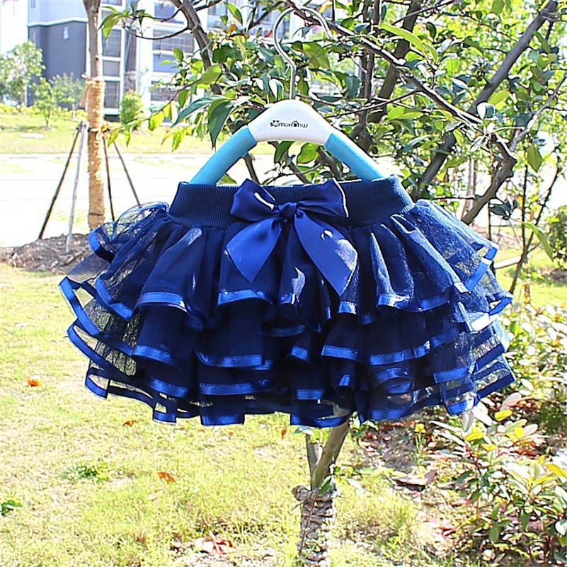 Child's Half-Body Skirt Spring and Autumn All Seasons Universal Children's Dress Korean Style Sheer Skirt with Bow Cakeskirt