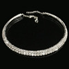 Fashionable accessory, necklace for bride, choker, European style, wholesale, diamond encrusted