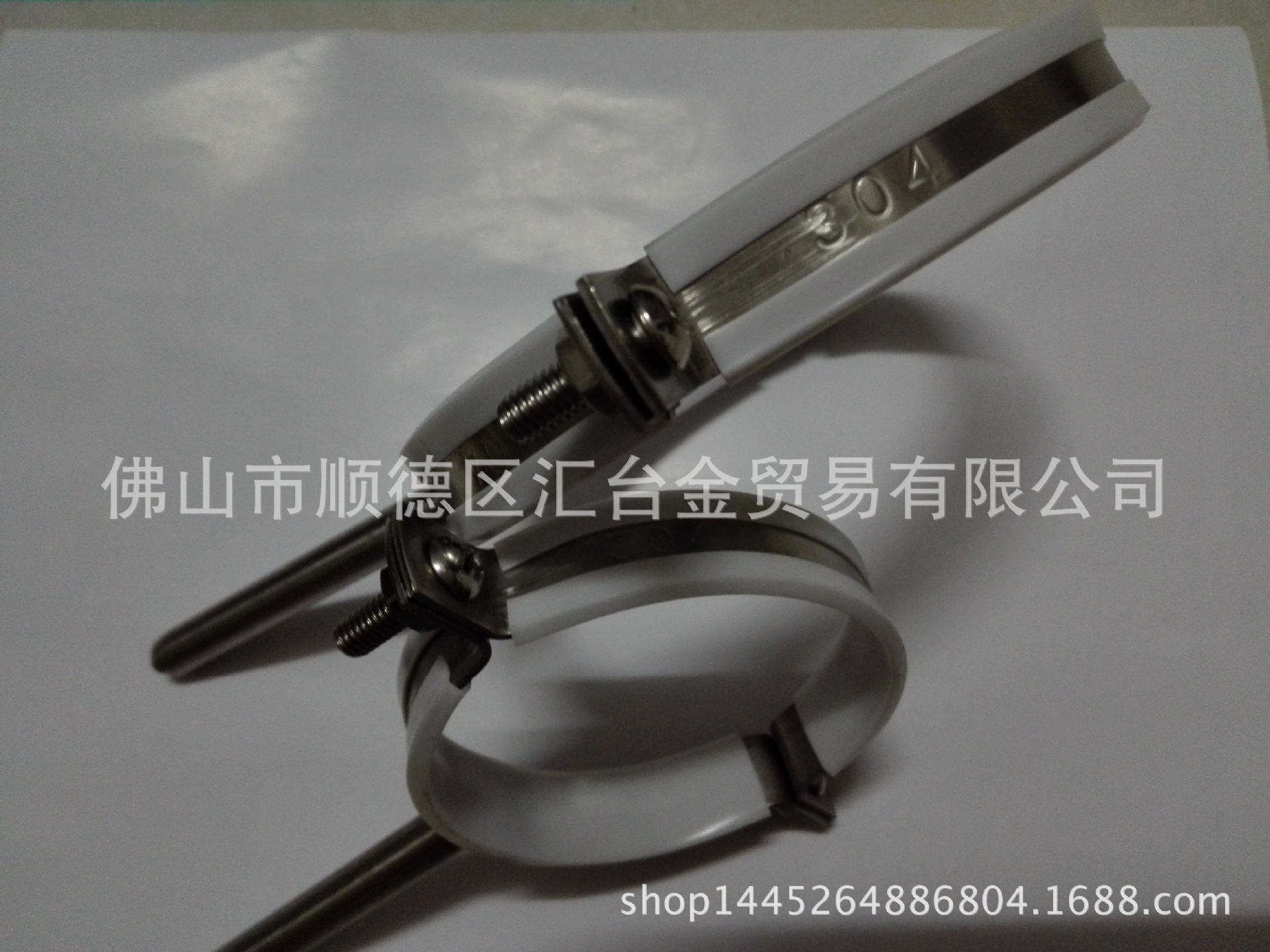 加厚1.5mm纯304不锈钢包胶管码管卡吊码（50mm-110mm）厂价直供