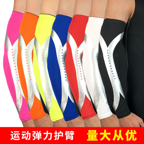 Wholesale sports arm guards breathable extended elbow guards wrist sleeves outdoor basketball tennis badminton cycling protective gear