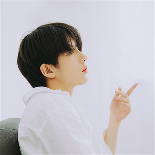 LAZADA Korean handsome female men's wig short straight hair middle parted bangs high temperature silk chemical fiber wig headgear