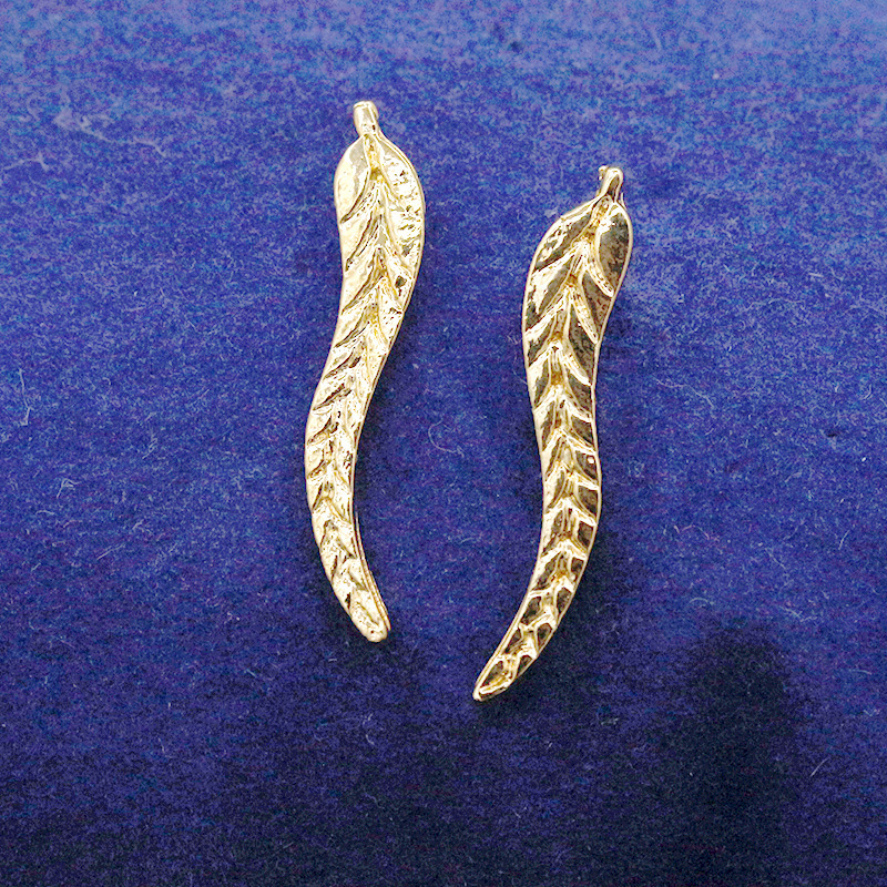 Classic Tree Leaf Ear Stud Ear Clips Environmental Protection Alloy Gold-plated Silver Angel Wings Feather Ear Stud Ear Clips Wholesale Nihaojewelry display picture 15