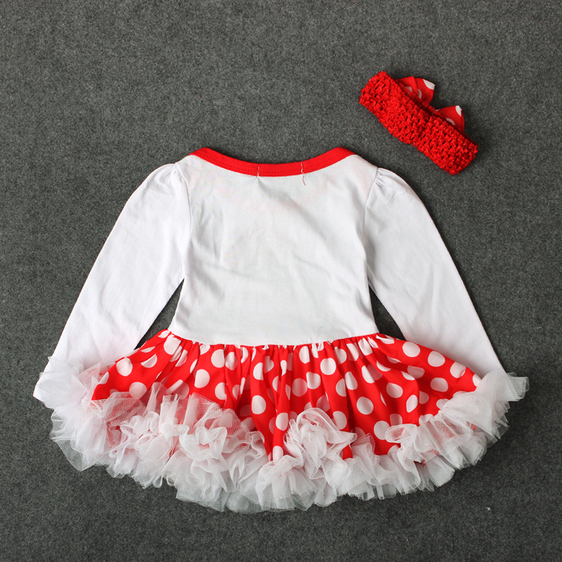 Festliches Mädchen Weihnachtskleid Mit Haarband Set_voghion.com