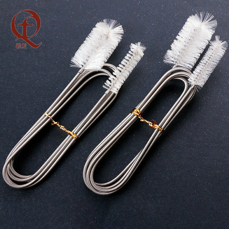 热销推荐白色内绕弹簧刷 尼龙刷丝清洁弹簧刷 鱼缸水管刷