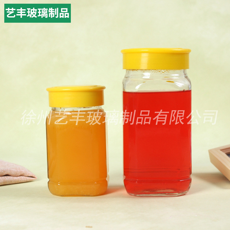 厂家直销蜂蜜玻璃瓶 罐头瓶 酱菜玻璃瓶八角蜂蜜瓶 1斤装蜂蜜瓶