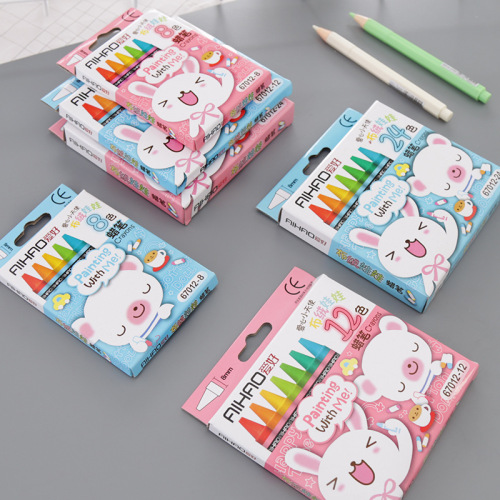 Little angel 8 colors 12 colors 24 colors crayons children's painting supplies oil pastels Korean stationery creative student prizes
