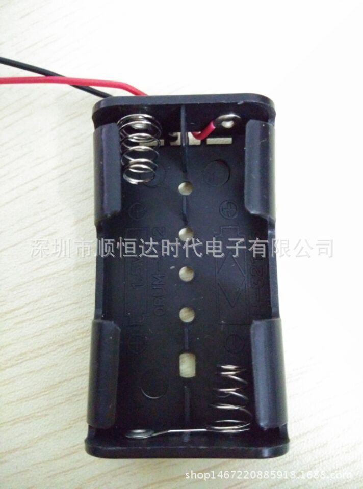 二节五号 可装2节5号电池无盖电池盒 带粗线 可加工各种插头