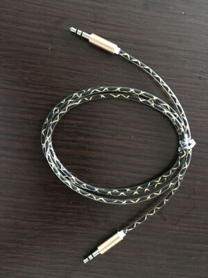Metal transparent weave 3.5MM Audio line Bluetooth stereo aux Phone Headset Connecting line