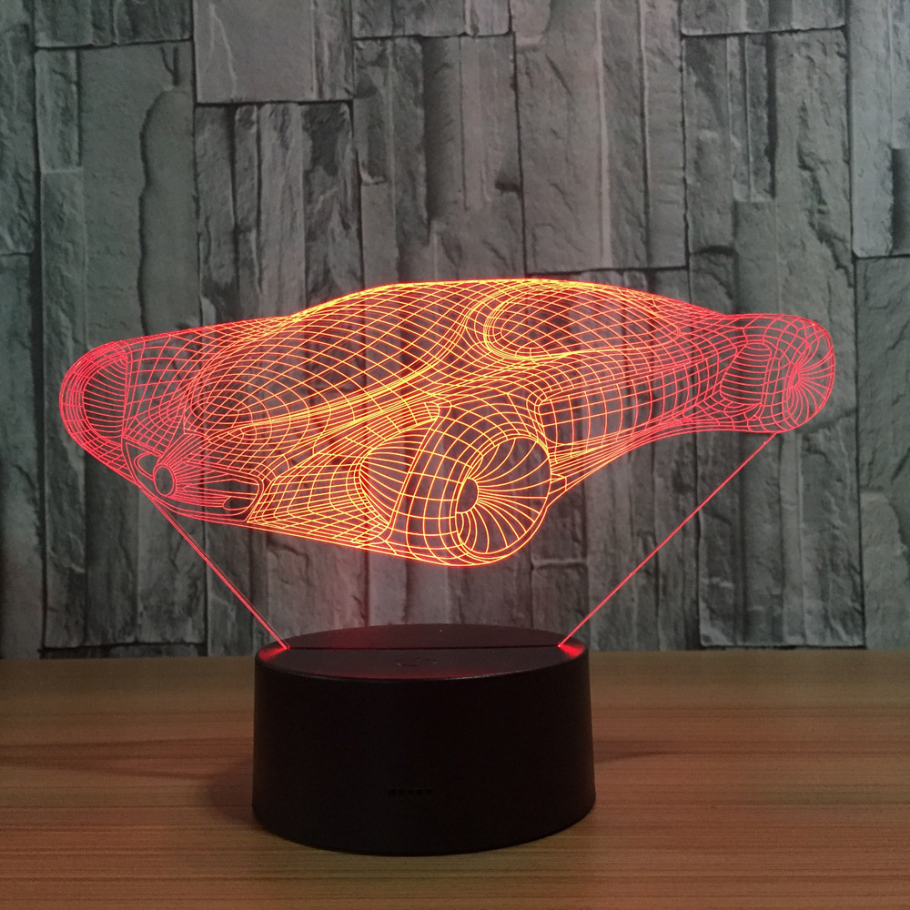 遥控触摸七彩 3D灯 创意礼品台灯 led灯小夜灯